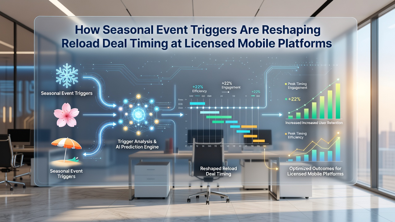Analytics dashboard displaying seasonal reload offer timing adjustments across multiple mobile platforms