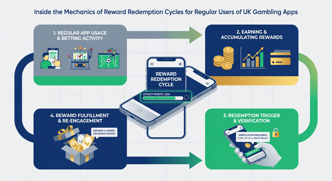 Mobile screen showing progress tracker and redemption options in a UK betting app